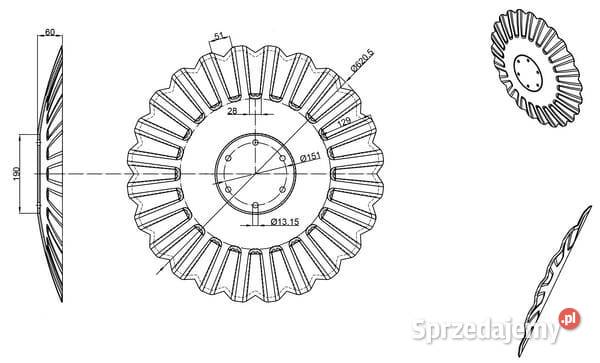 Talerz brony Agresiv 620x6 060371N małopolskie sprzedam