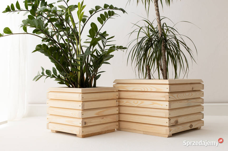 Donica osłonka 3D drewniana ogrodowa tarasowa Kalety