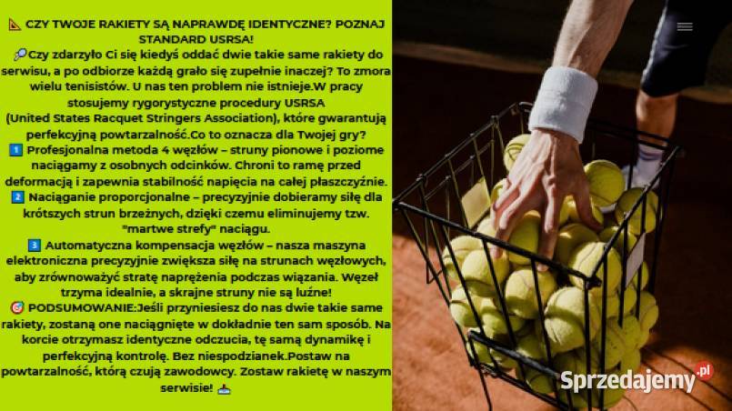 Naciąganie Rakiet do Tenisa Ziemnego Wymiana małopolskie
