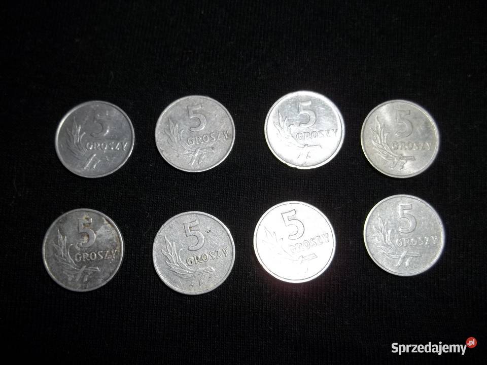 Moneta 5 groszy 1949 1958 1968 1970 1971 Łódź