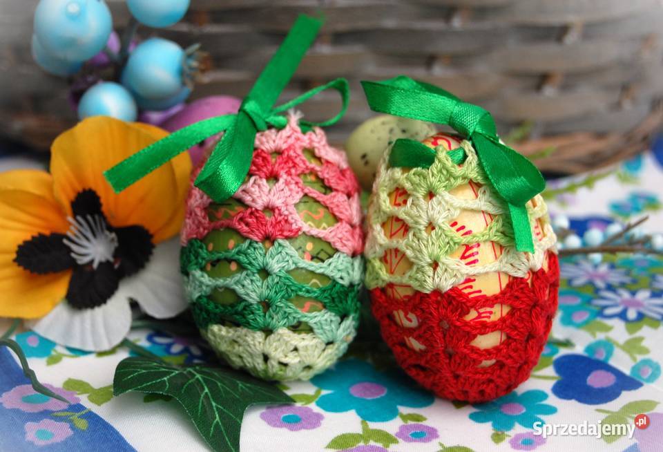 Szydełkowe osłonki na jajka Wielkanoc 2 Lublin sprzedam