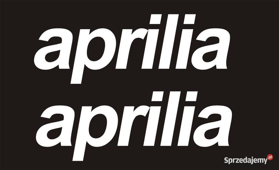 Aprilia 2 30x11 białe naklejki tuningowe na Kraków