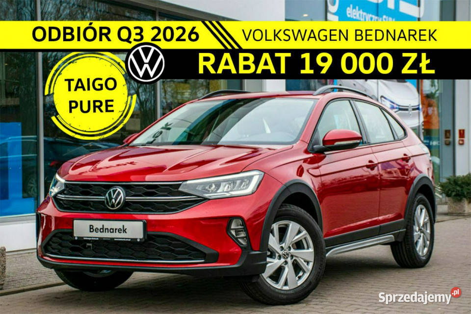 Volkswagen Taigo Nowa wersja Pure 10 TSI 116 DSG kamera cofania łódzkie Łódź