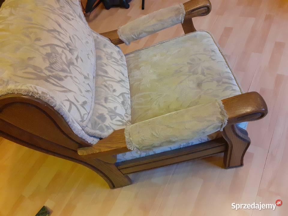 Fotel 1 duży dębowy warmińsko-mazurskie Gołdap