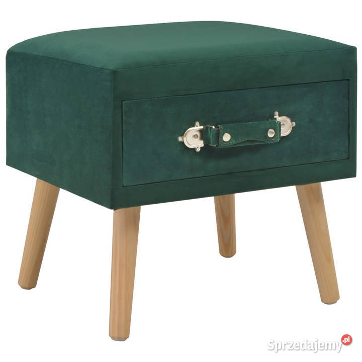 Szafka nocna zielona 40x35x40 aksamitna WM247538 Warszawa