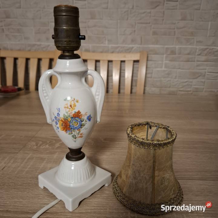 Porcelanowa lampa vintage dolnośląskie Lubin