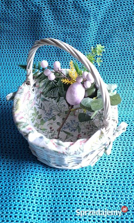 Koszyczek Wielkanocny okrągły biały Małkinia Górna