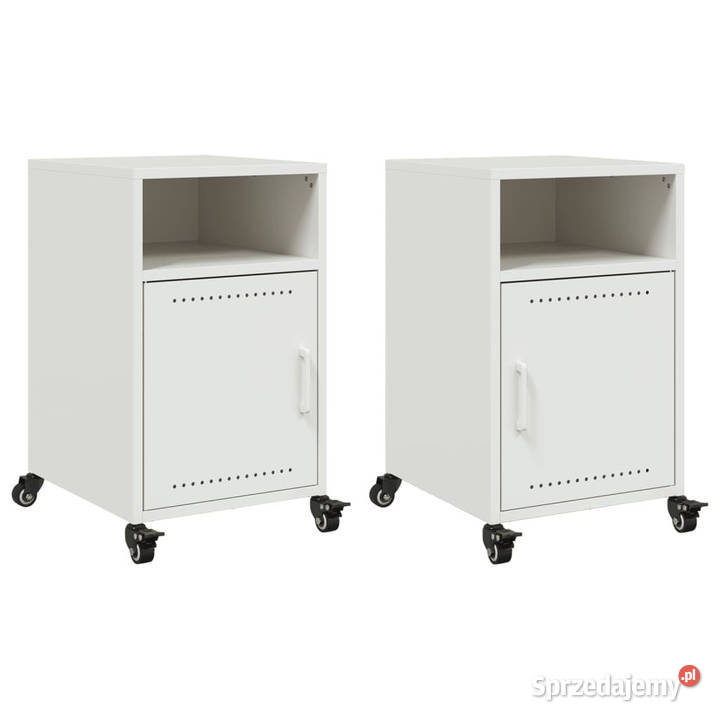 Szafki nocne 2 białe 36x39x59 stal WM846727 mazowieckie Warszawa sprzedam
