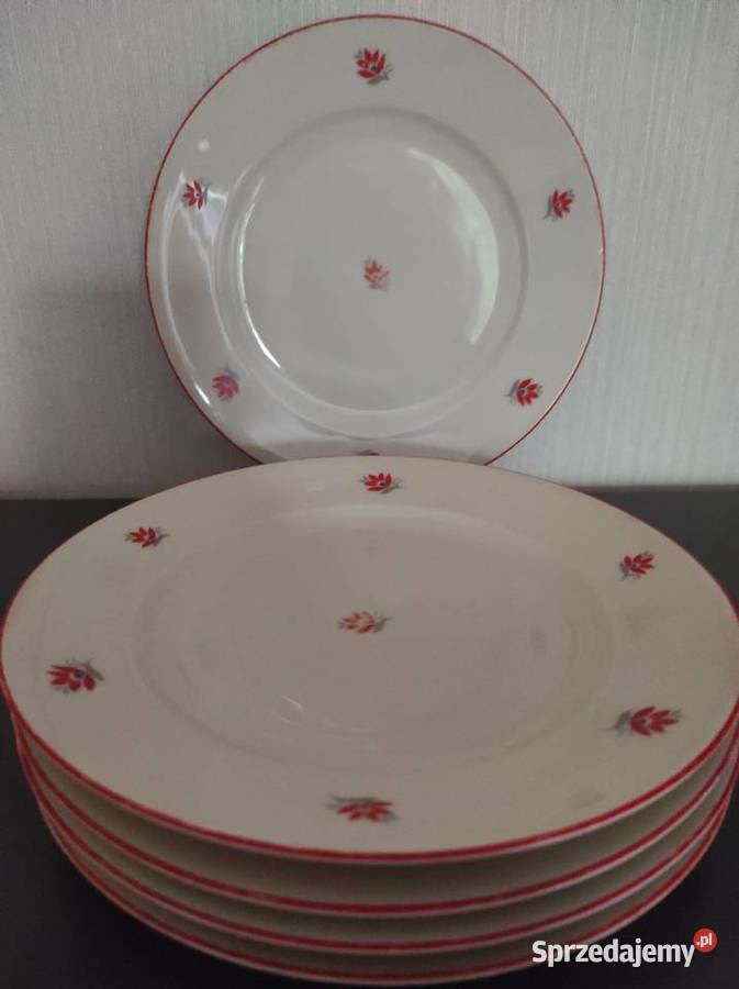 Talerze porcelana Schumann antyk 1945r Warpechy Stare