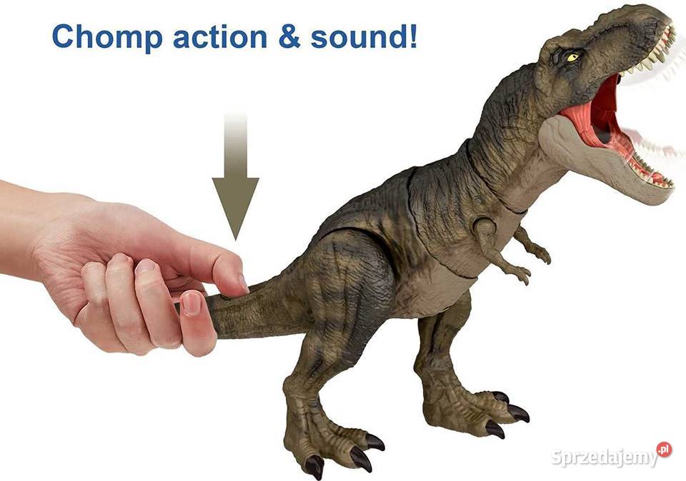 Tyranozaur TRex Dźwięk Ruch Dinozaur Jurassic Figurki Mogilany