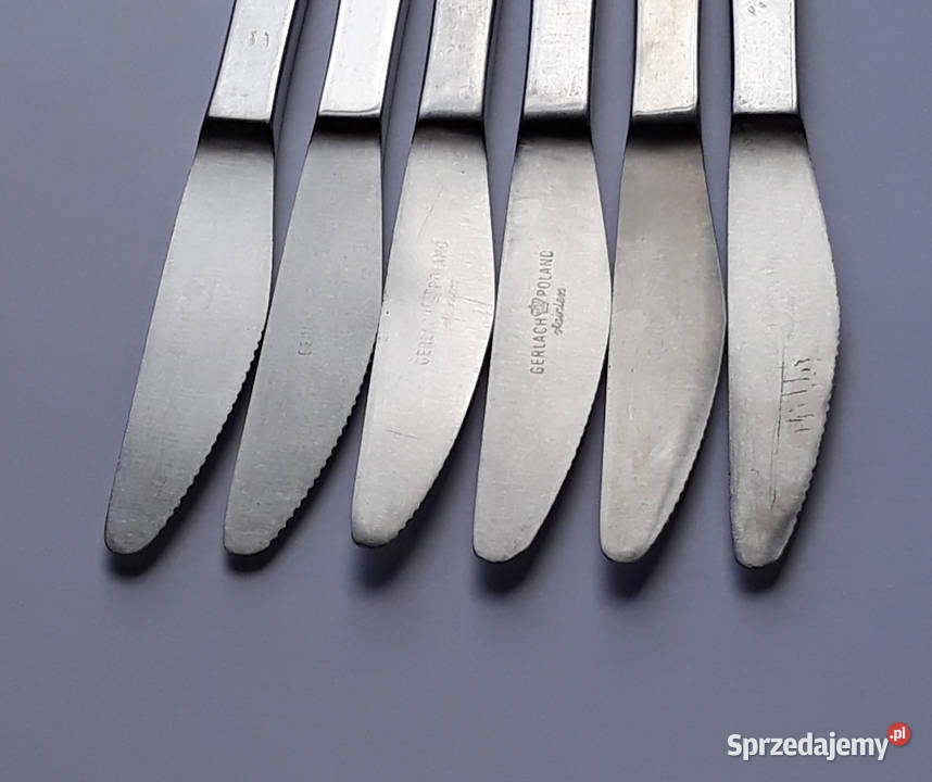 Noże 2 KONWALIE Gerlach sztućce PRL Dąbrowa Górnicza