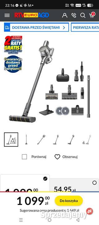 Odkurzacz Dream r 20 Aqua Okazja Działdowo