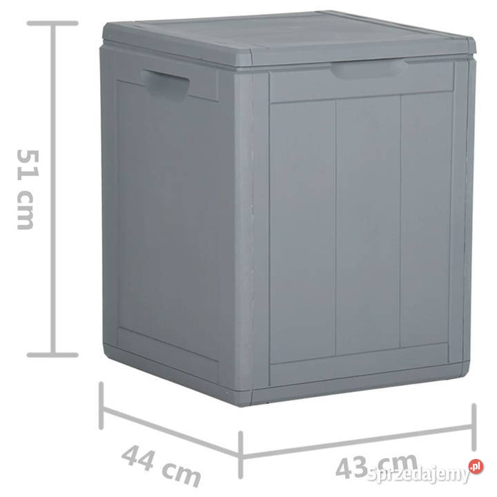 Skrzynia ogrodowa 90 L szara rattan PP WM151233 Ogród mazowieckie Warszawa