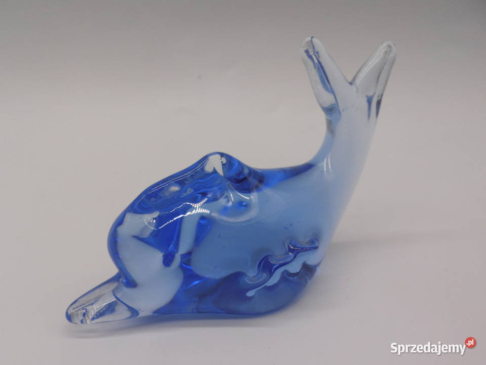 Szklana Figurka Delfin Wieloryb Szkło Raszków