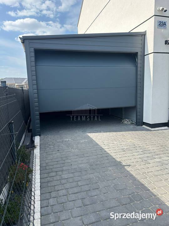 Garaż Blaszany 4x6m Brama Segmentowa Antracyt 24m2 Nieruchomości Pabianice