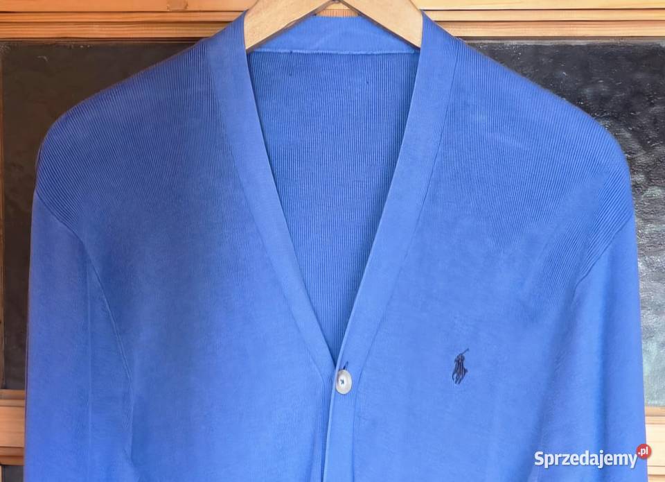 Ralph lauren L sweter kobaltowy kardigan bawełna Swetry i golfy