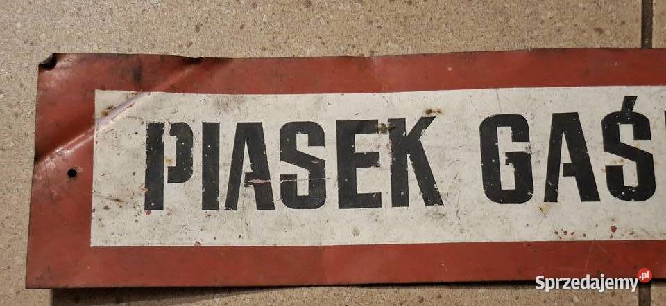 Tablica przeciwpożarowa z PRL 43 10 Chorzów