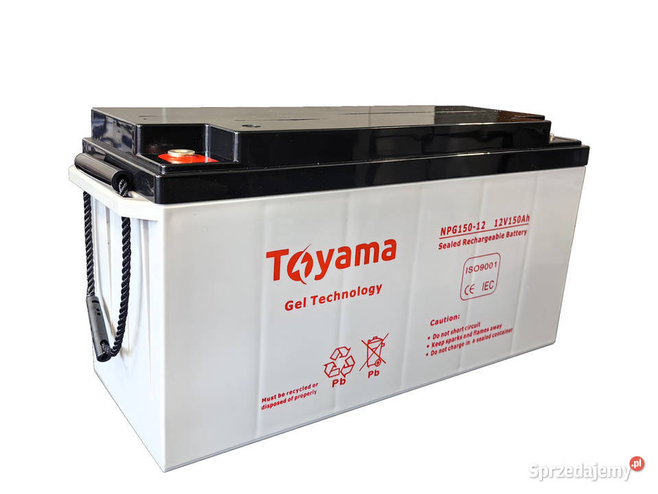 Akumulator żelowy Toyama NPG 150 12V 150Ah prawdziwy ŻEL