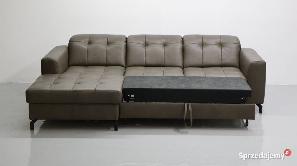 TOG Narożnik z funkcją spania skóra naturalna wielkopolskie Poznań