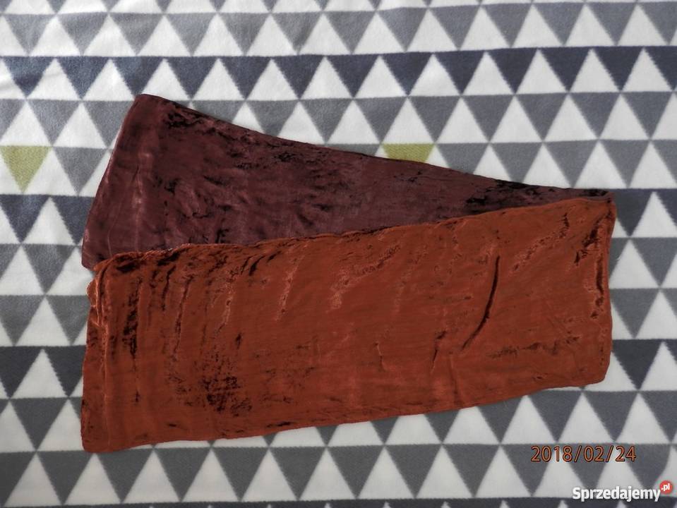 Szalik Damski Dwustronny Aksamitny Welurowy Dla kobiet podlaskie Łomża