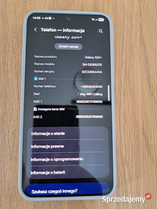 Samsung Galaxy S24 Plus 12512GB kupiony w mazowieckie Warszawa