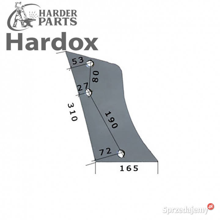 Pierś HARDOX 20536P części do pługa NIEMEYER nieuszkodzony podlaskie sprzedam