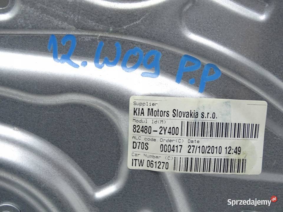MECHANIZM PODNOŚNIK SZYB PRAWY PRZÓD 824802Y400