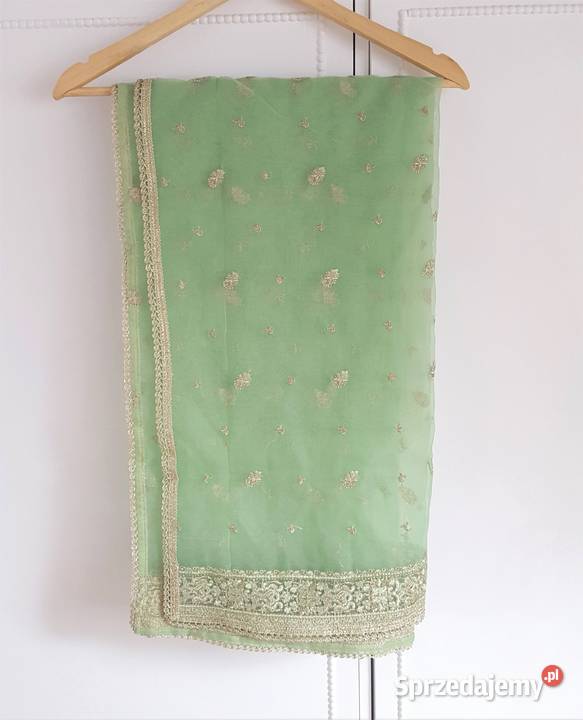 Nowa suknia balowa XS 34 zielona cekiny haft Szczecin