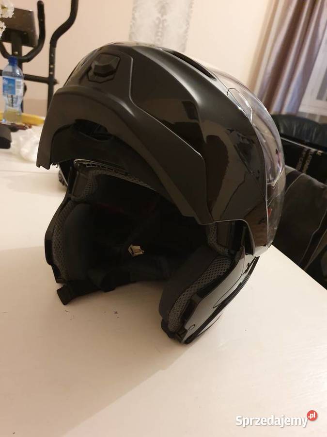 Kurtka L spodnie 42 kask S skóra czarne motocykl Łódź