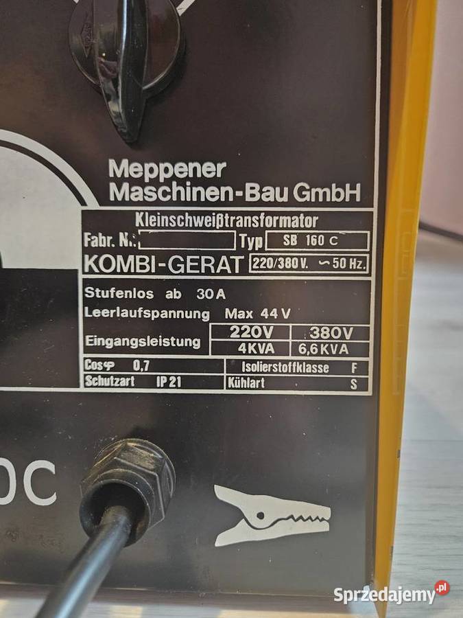 Spawarka MMA Meppener Maschinen Bau MMB SB160C Górki Śląskie