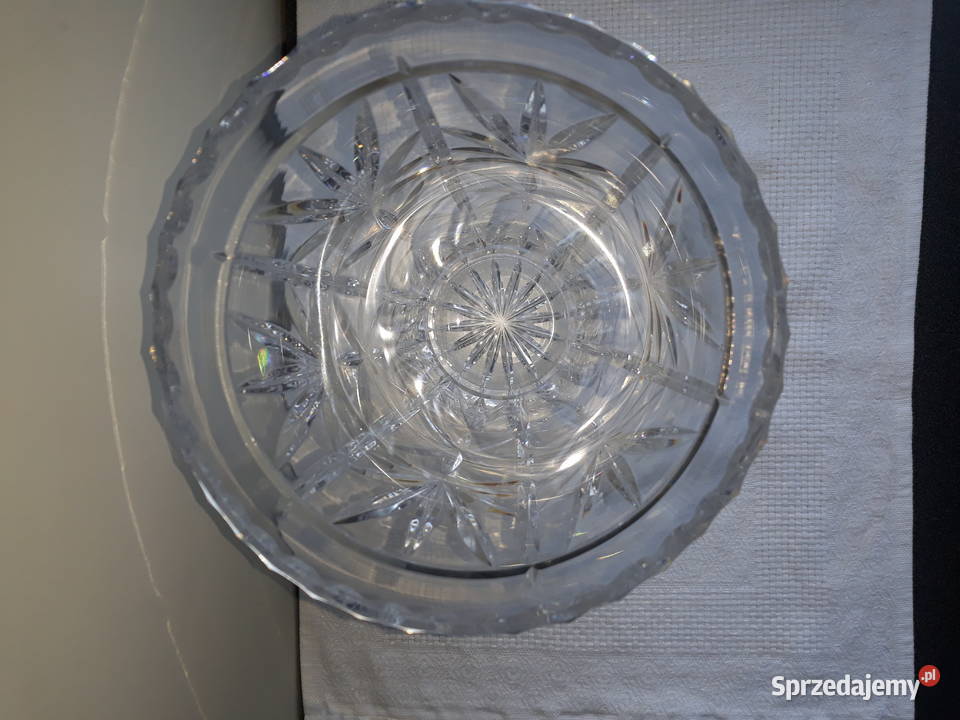 duży wysoki kryształowy wazon ciężki kryształ Gdańsk