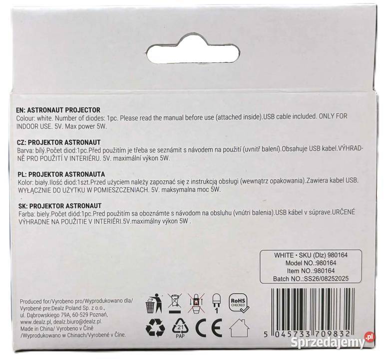 Projektor Gwiezdny Nocny Astronauta 20" warmińsko-mazurskie Elbląg