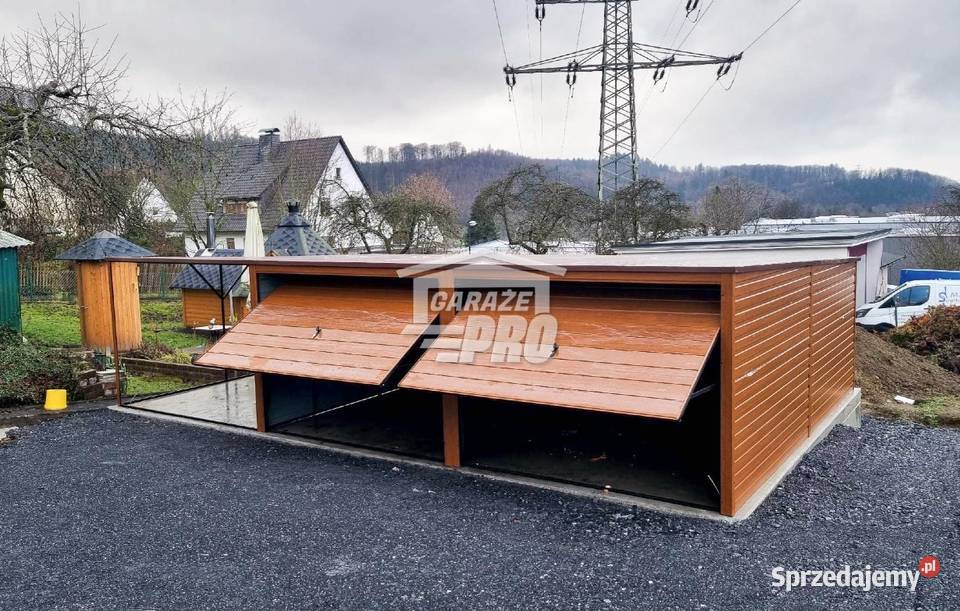 Garaż blaszany 6x6 3x6 wiata Brama uchylna GP132 samodzielny Sprzedaż Nowy Tomyśl sprzedam