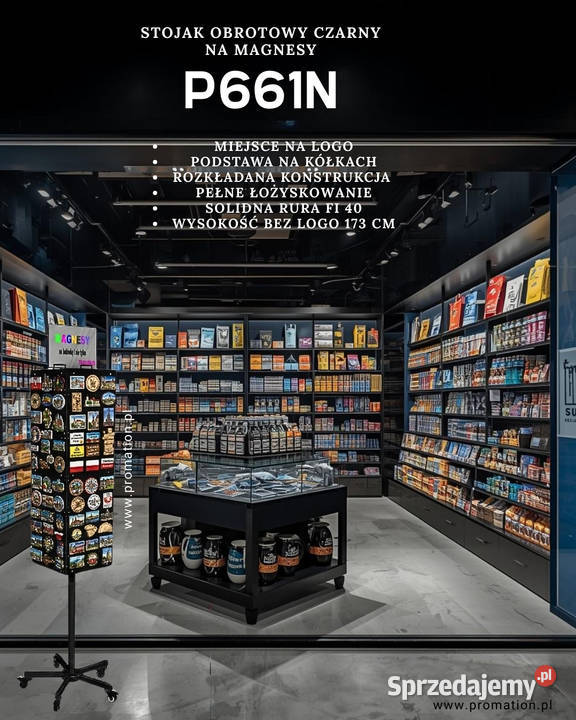 Stojak obrotowy na magnesy i pamiątki