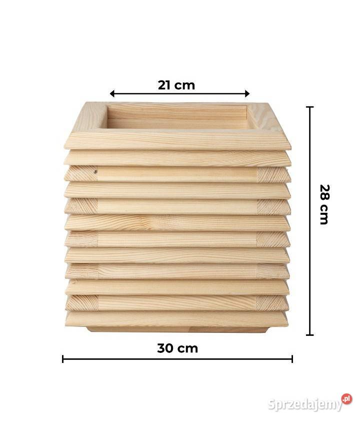 Donica drewniana 3D nowoczesna industrialna Dekoracje i ozdoby Kalety sprzedam