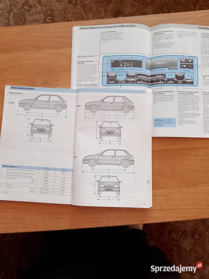 Ford Fiesta mk3 lampy tył Szprotawa sprzedam