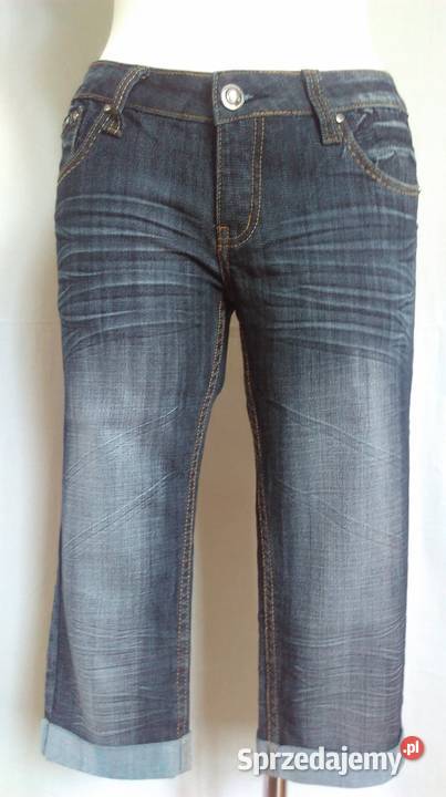 SPODNIE Rybaczki damskie KOLANO jeans r 3638 Białystok
