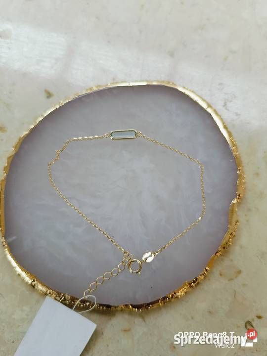 Złota Nowa bransoletka z cyrkonią dł1719pr375 Wałcz sprzedam