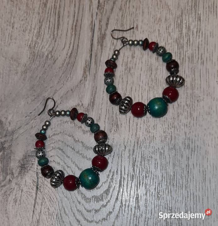 Kolczyki damskie koła koraliki Łódź