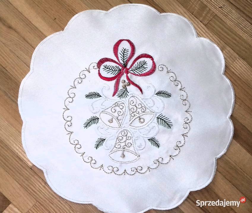 Trzy nowe serwetki świąteczne średnica 30 Boże Warszawa