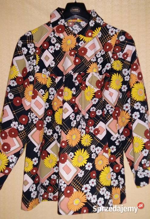 Kolorowa bluzka z długim rękawem M Bluzki i koszule