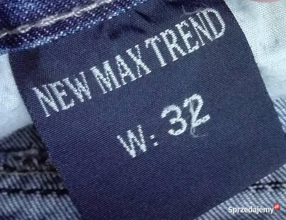 Jeansy proste niebieskie DENIM rozmiar W32 M L Spodnie Warszawa