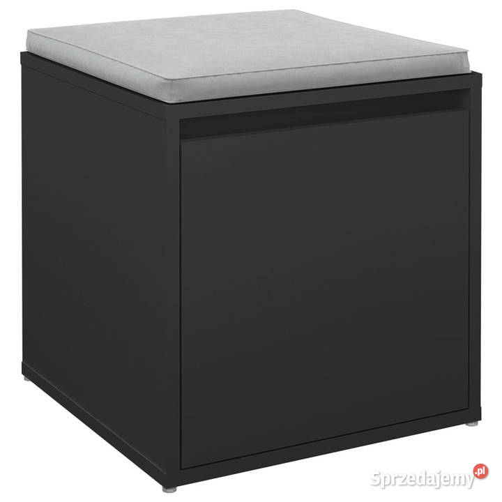 Puf z szufladą czarny 405x40x40 materiał Warszawa
