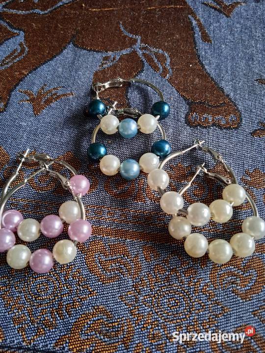 KOLCZYKI KOŁA Z PERŁAMI WYJĄTKOWE Piła