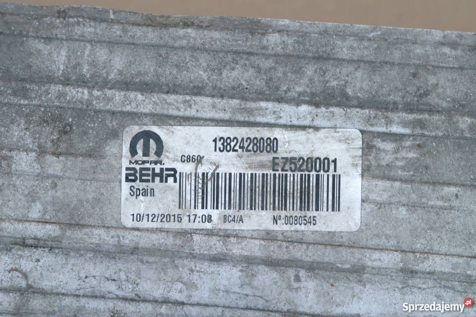 FIAT DUCATO III LIFT INTERCOOLER POWIETRZA Bieleń