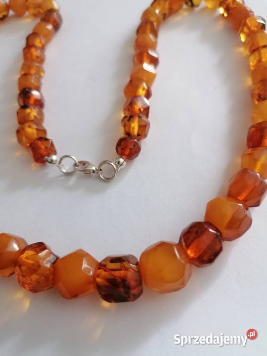 Naszyjnik Bursztyn Rękodzieło Vintage podlaskie