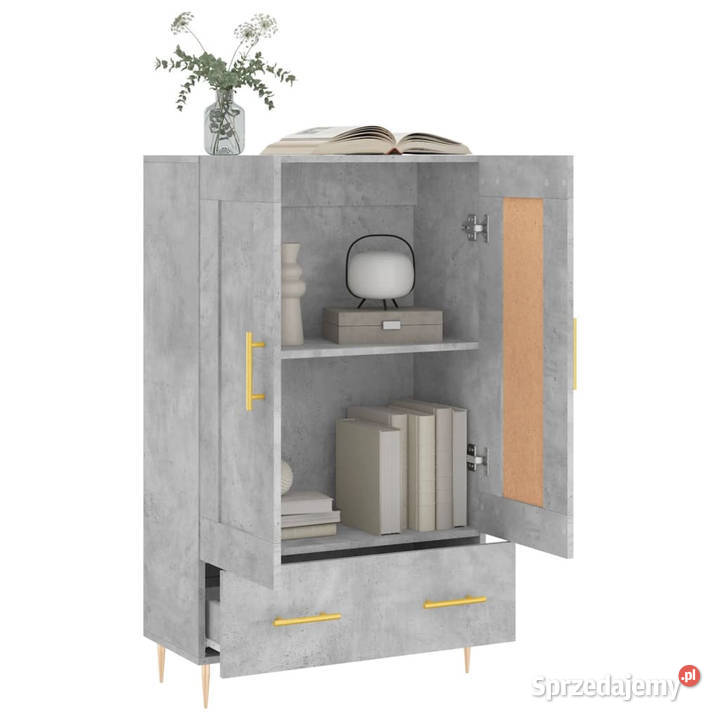 Wysoka szafka szarość betonu 695x31x115 WM830312 Warszawa