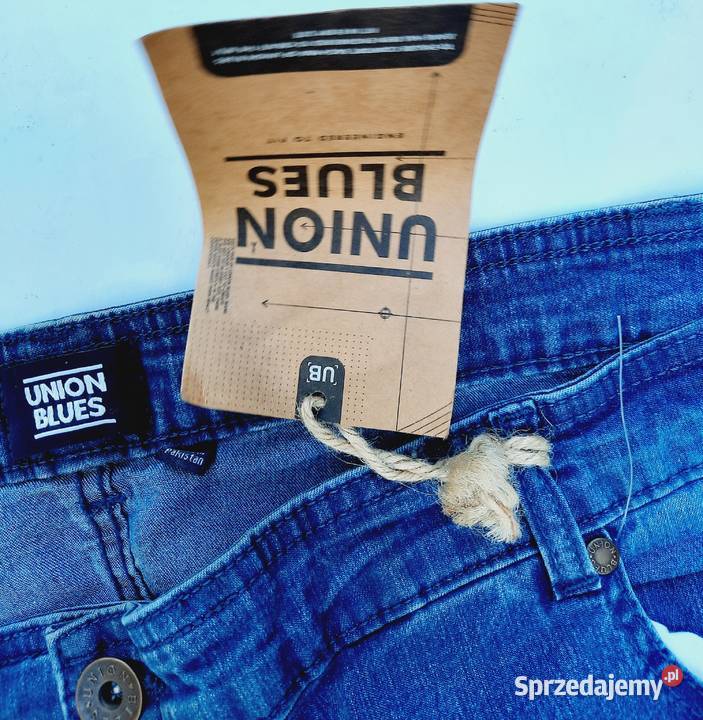 W48 L31 Jeansy męskie Union Blues Skinny Fit Odzież codzienna Szczerbice sprzedam