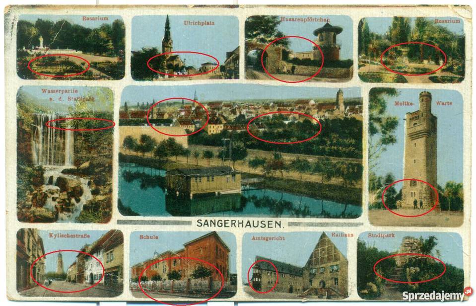 Sangerhausen 29638 pieczątka znaczek postkarte Ostrów Wielkopolski