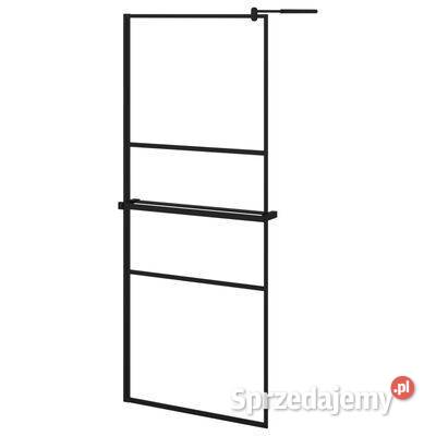 Ścianka prysznicowa z półką czarna 80x195 ESG i Warszawa sprzedam